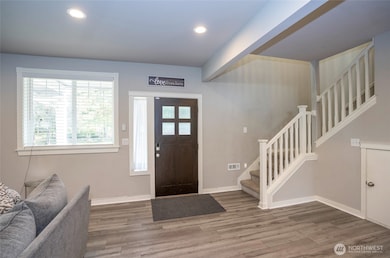 Elegant luxury vinyl flooring carries you from room to room with style and durability