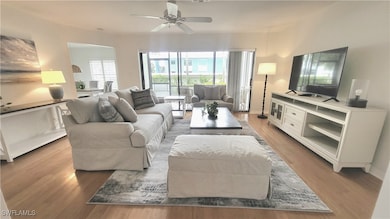 Living room featuring hardwood / wood-style floors