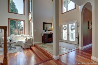 Dramatic 2 story living room