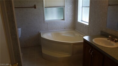 Garden tub in Master bedroom .