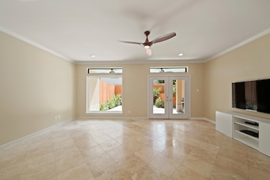 Flooded with natural light, the first floor offers