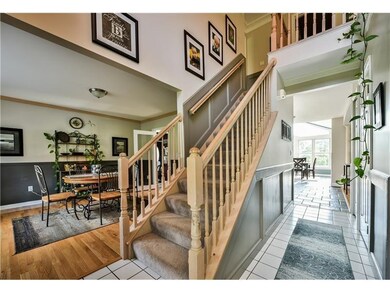 CENTER HALL WITH OPEN STAIRCASE