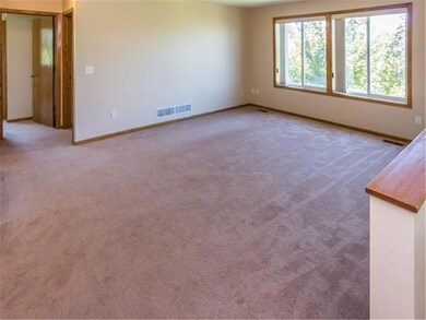 Spacious living room on upper level
