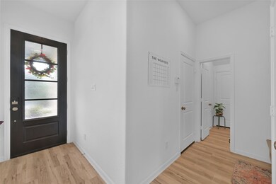 Front entry with beautiful glass front door