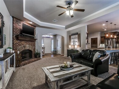 Large entry opens to living room