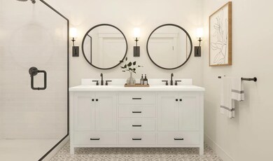 Primary bath with dual sinks