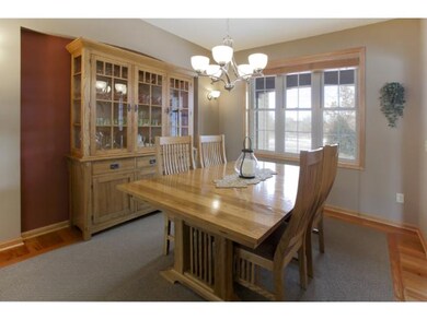 The formal dining room offers plenty of space for 
