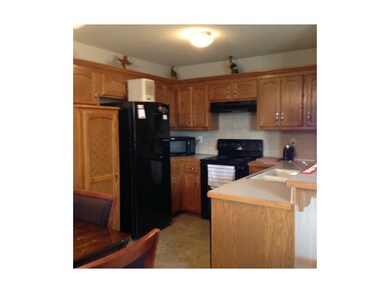 Lots of cabinets with panty and bar area