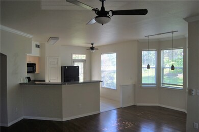 Open living and kitchen.