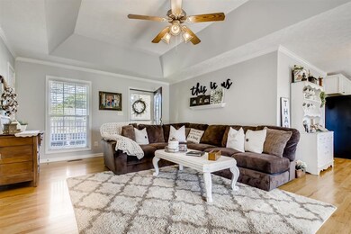 This home shows like a model!  Gorgeous (sand/finish) hardwoods in living area, kitchen and hallway.  Nice trey ceiling in living room gives height and makes it feel spacious.