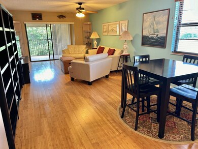 Spacious living/dining room with loads of light.