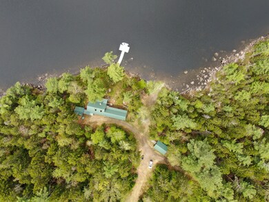 lodge, dock, and utility buildings