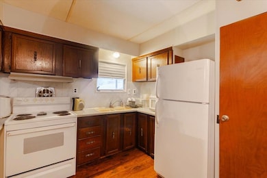 Kitchen is fully equipped to eat in when you don't