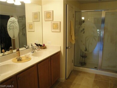 Master bath with dual sinks walk-in shower