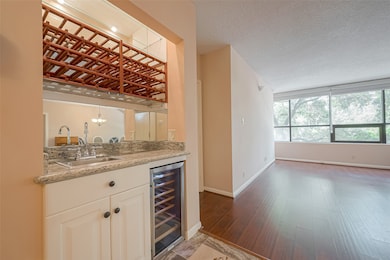 The wet bar is perfect for entertaining guests or