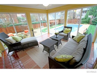 FLORIDA ROOM WITH VIEWS OF THE POOL AND YARD