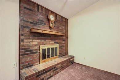 Brick hearth + Fireplace