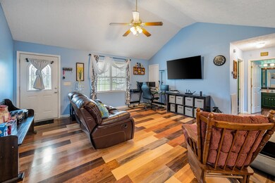 As you enter the home, the living room provides finished wooden floors, high ceilings, ceiling fan & ample space! 71 Rebecca Drive Manchester, TN 37355