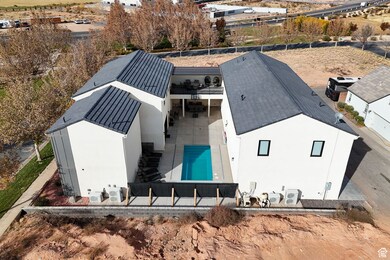 Bird's eye view of a pool