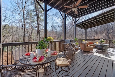 From your back porch you can see the lake and also listen to the creek through the woods