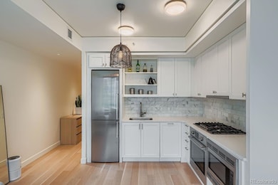 Kitchen is big enough to allow for island or bar style table