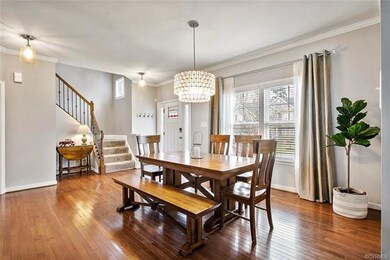 Dining Room with Beautiful Chandelier