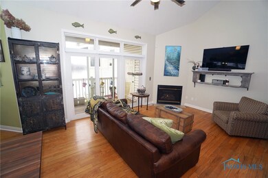 Sliding glass doors to deck