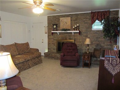 Family room with fireplace