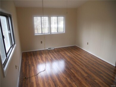 Living room with vaulted ceilings