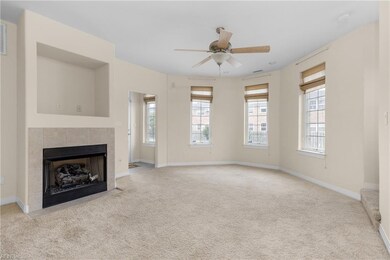 1st level family room with gas fireplace