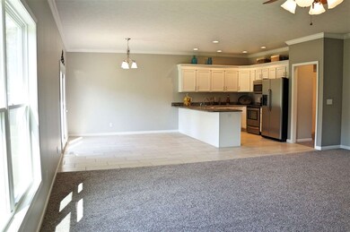 Great view of the openess of the kitchen.