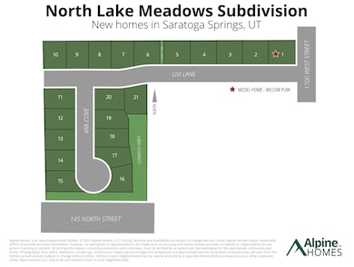 North Meadows Map  .21-24 Acre Homesites!