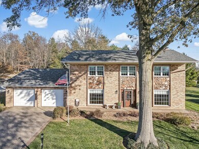 Two story brick home with 4 bedrooms.