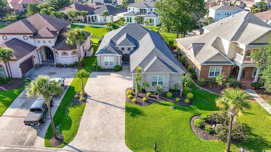 Aerial view of residential area