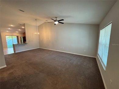 partial view of living and dining room combo