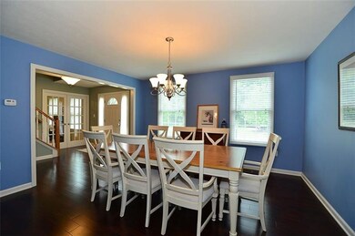The dining room is nice and open with an oversized