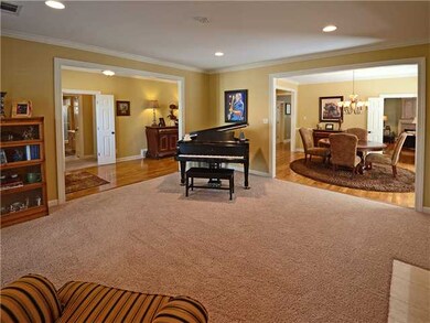 Living, dining and entry view