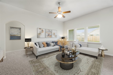 This open living room offers a welcoming feel with