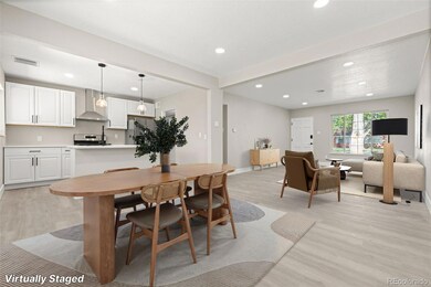 Open layout from kitchen to living room