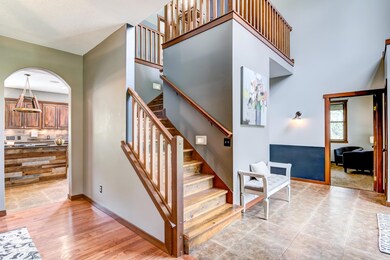 The 2-story grand entrance welcomes you