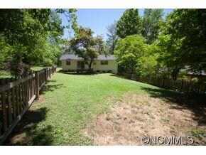 Fenced level backyard