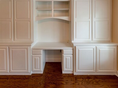 Built in cabinets in the living room.
