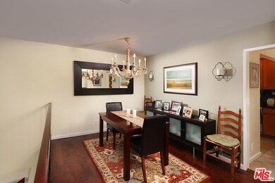 Dining Room with decorative chandelier