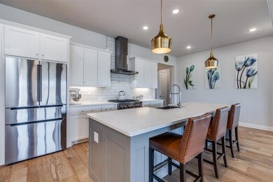 The oversized island is great for meal prep.