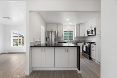Kitchen island view from dining area.