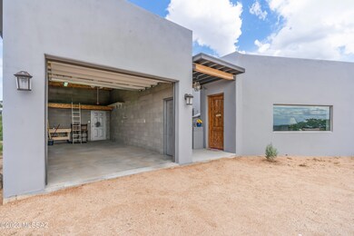 Attached garage with courtyard access