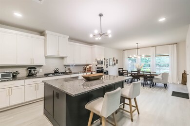 Kitchen flows right into Dining area