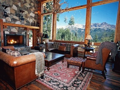 Living room - wood burning fireplace