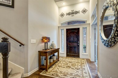 Hand scraped hardwood floors in several main areas
