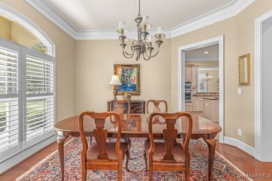 The arched transom from the front door is repeated
